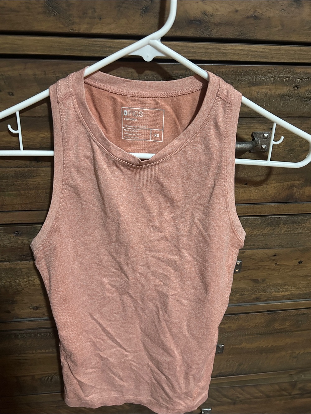 FIGS Seamless Sleeveless Tank Top in Dusty Rose Pink. Medical. Nurse. Underscrub